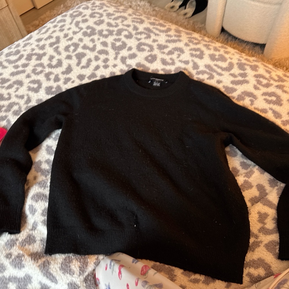 French Connection Black Crewneck Sweater